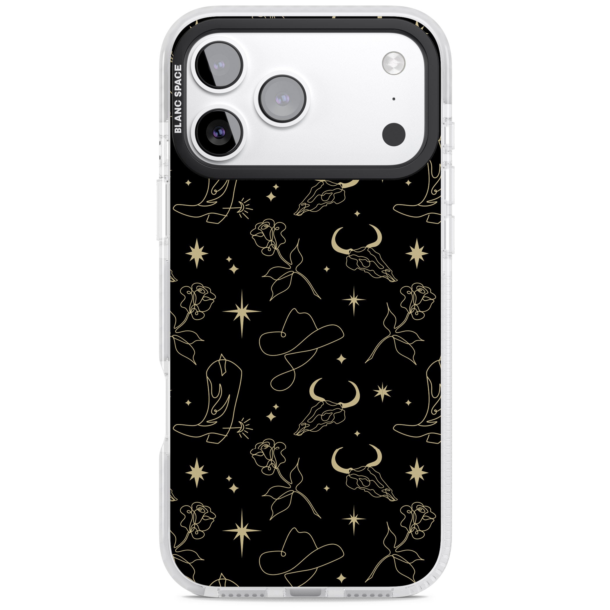 Celestial West Pattern iPhone 17 Pro Impact Clear Phone Case