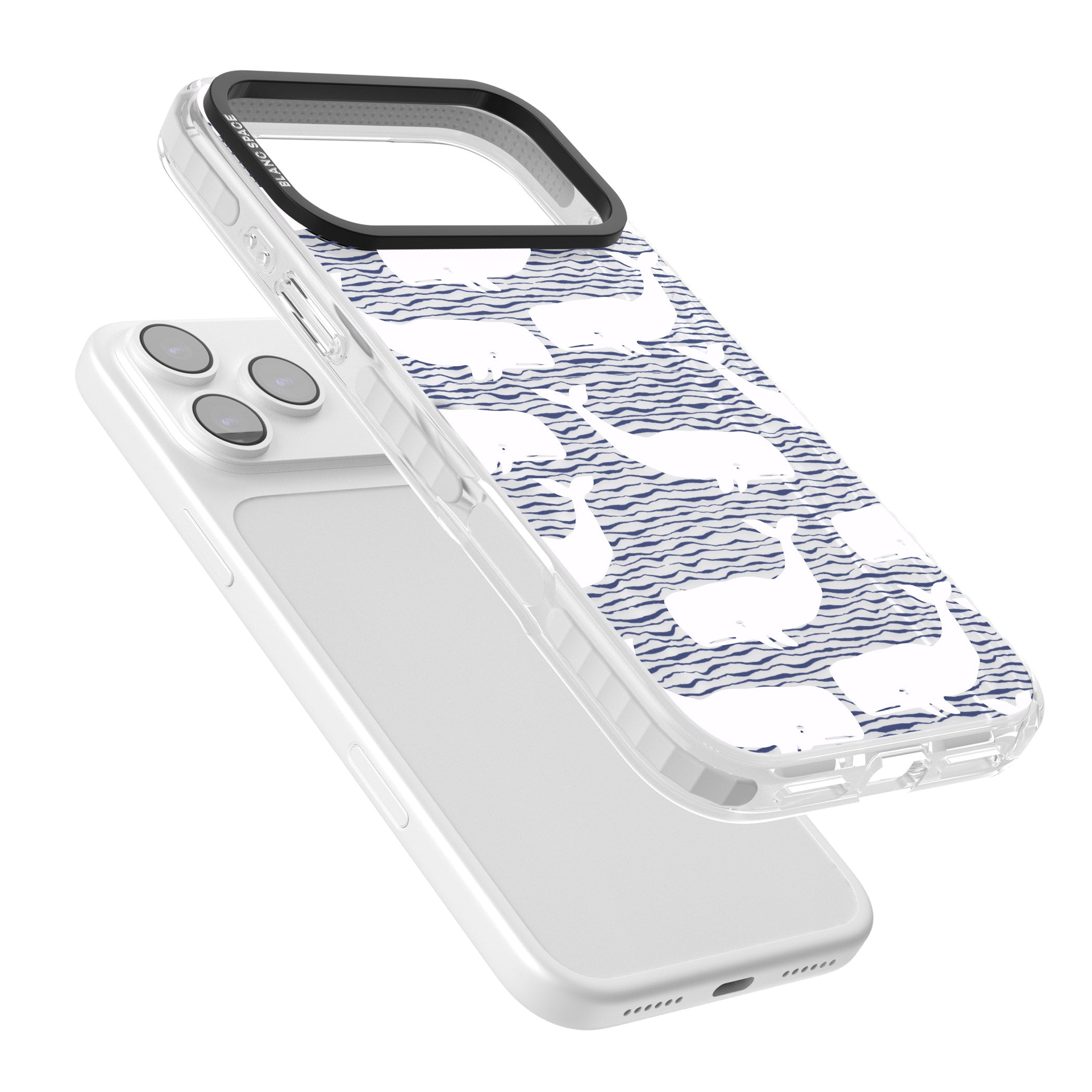 Whale Wave iPhone 17 Pro Impact Clear Phone Case Colours