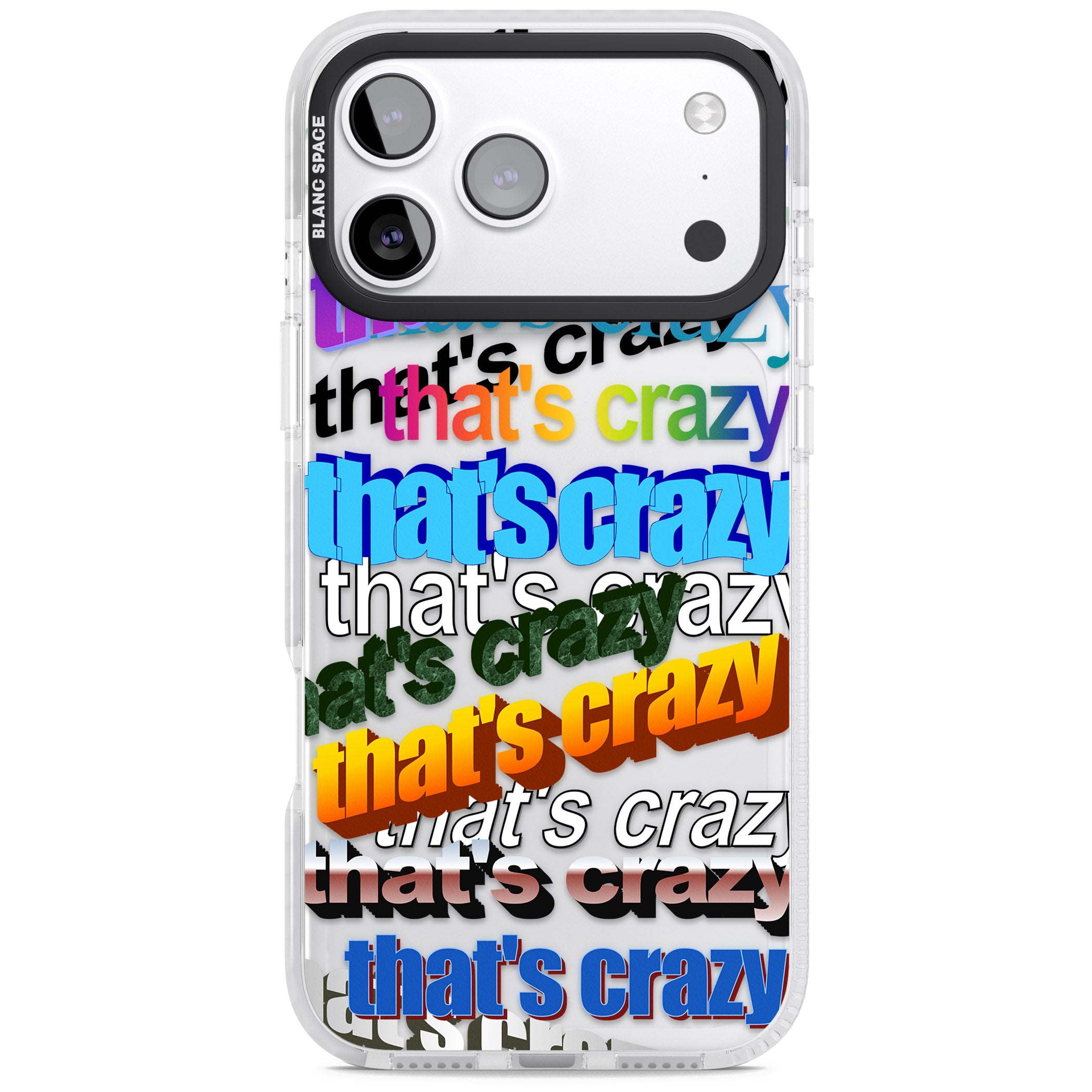 That'S Crazy Typography iPhone 17 Pro Impact Clear Phone Case