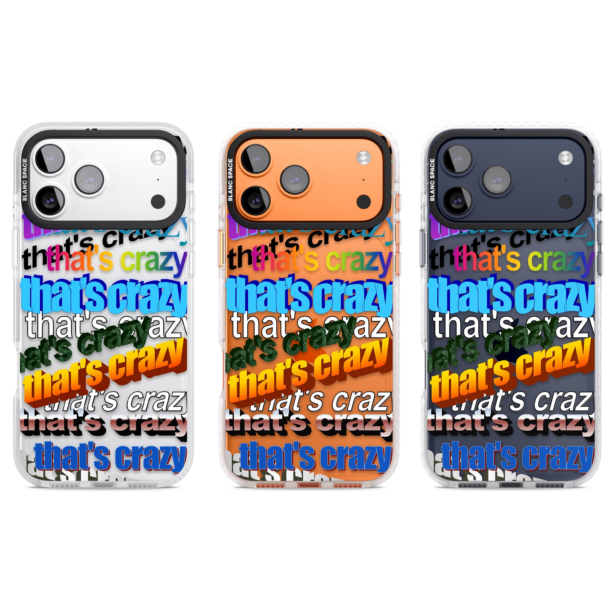 That'S Crazy Typography iPhone 17 Pro Impact Clear Phone Case APT Impact Protection