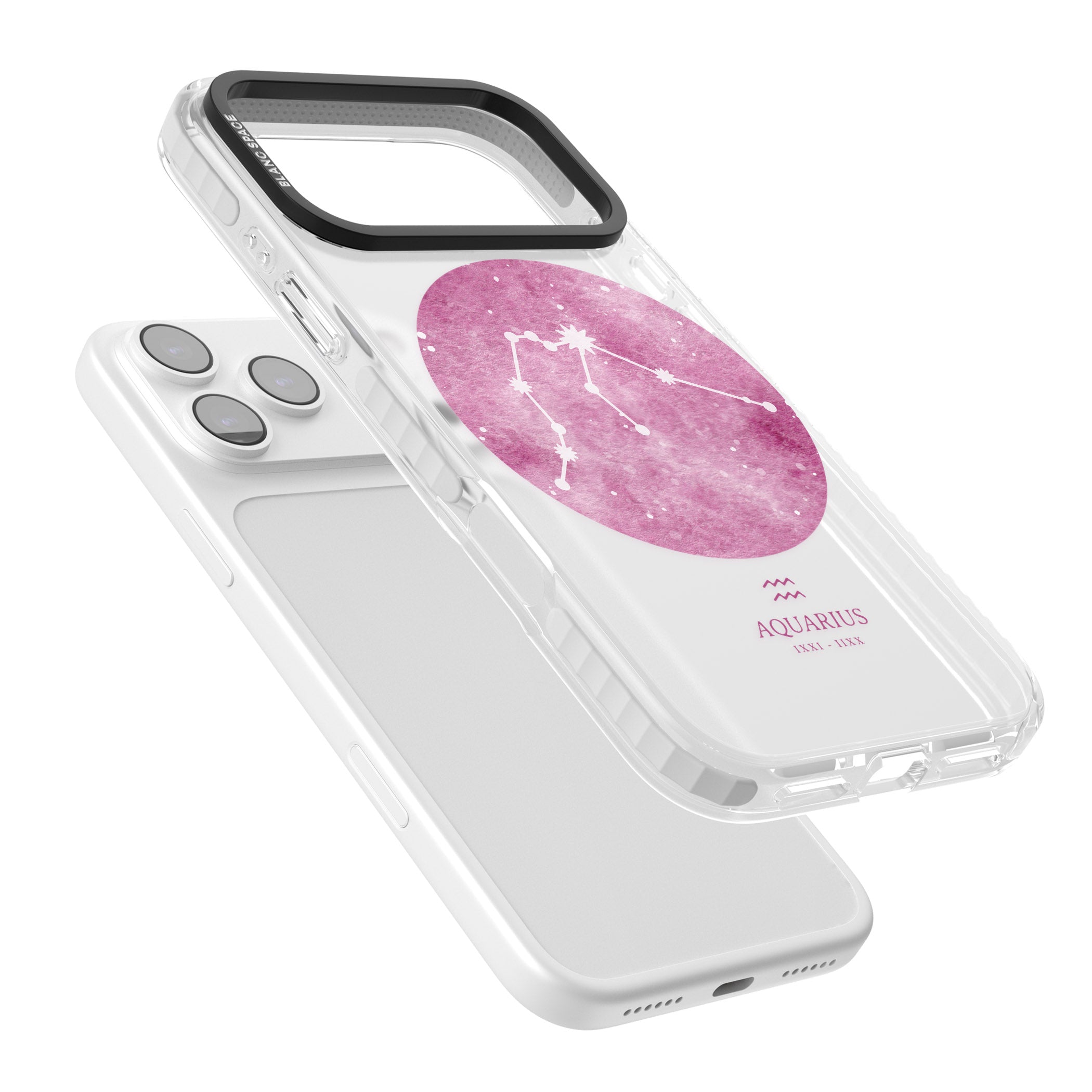 Aquarius Zodiac iPhone 17 Pro Impact Clear Phone Case Colours