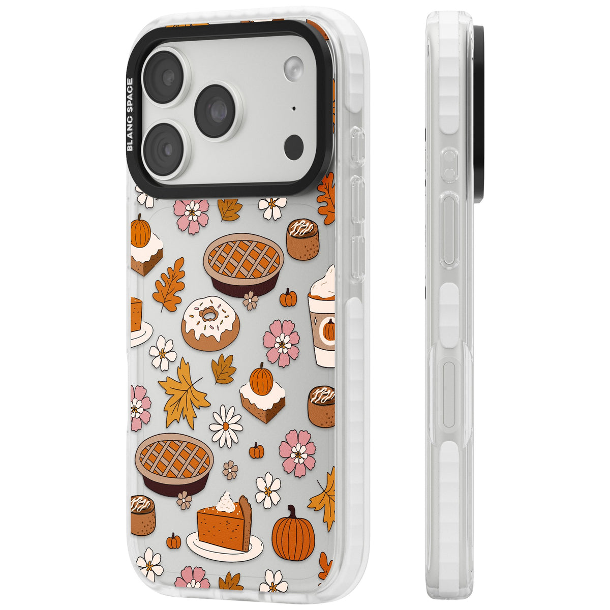 Pumpkin Pie Autumn Treats iPhone 18 Pro Impact Clear Phone Case side