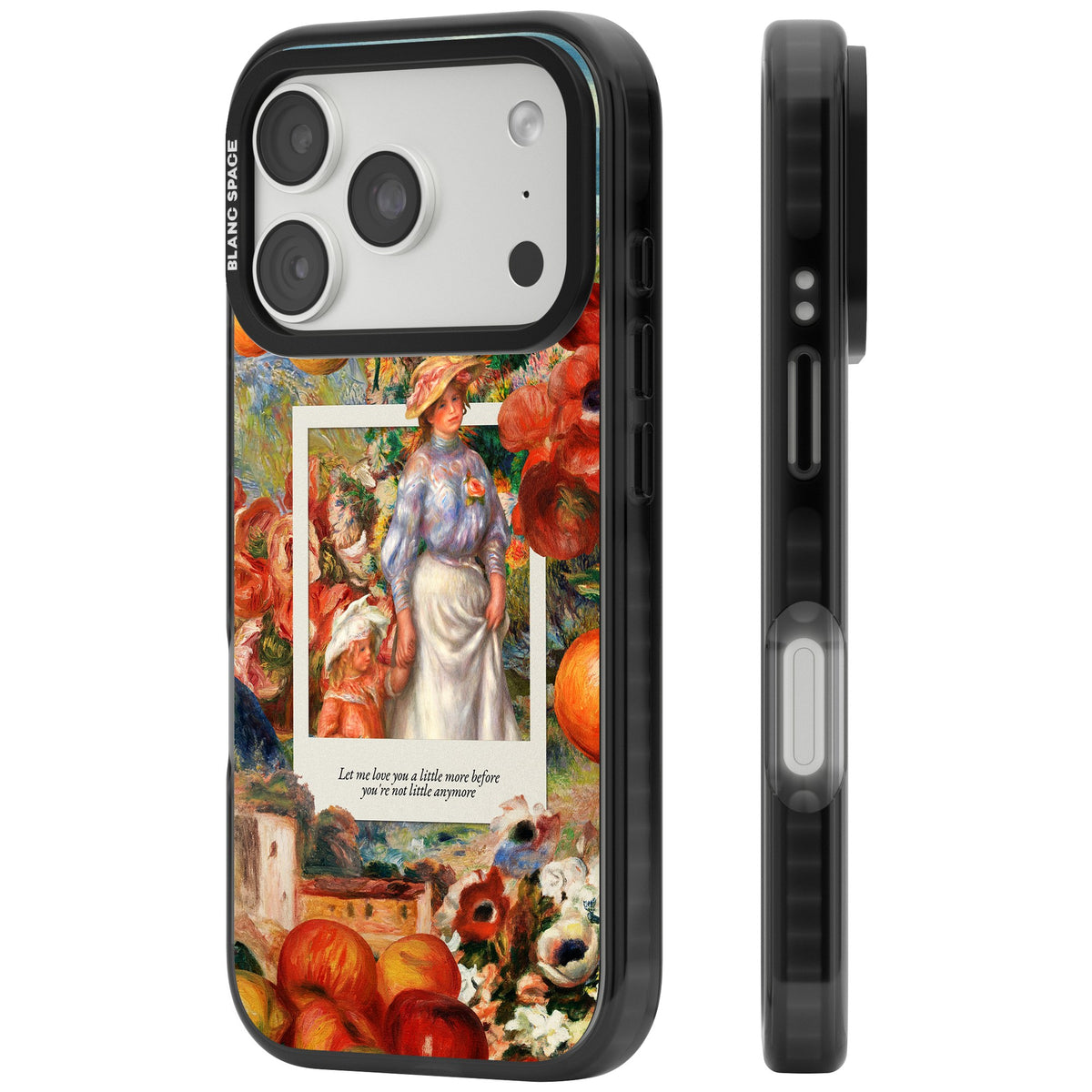 Renoir Mother & Child iPhone 18 Pro Impact Black Phone Case side