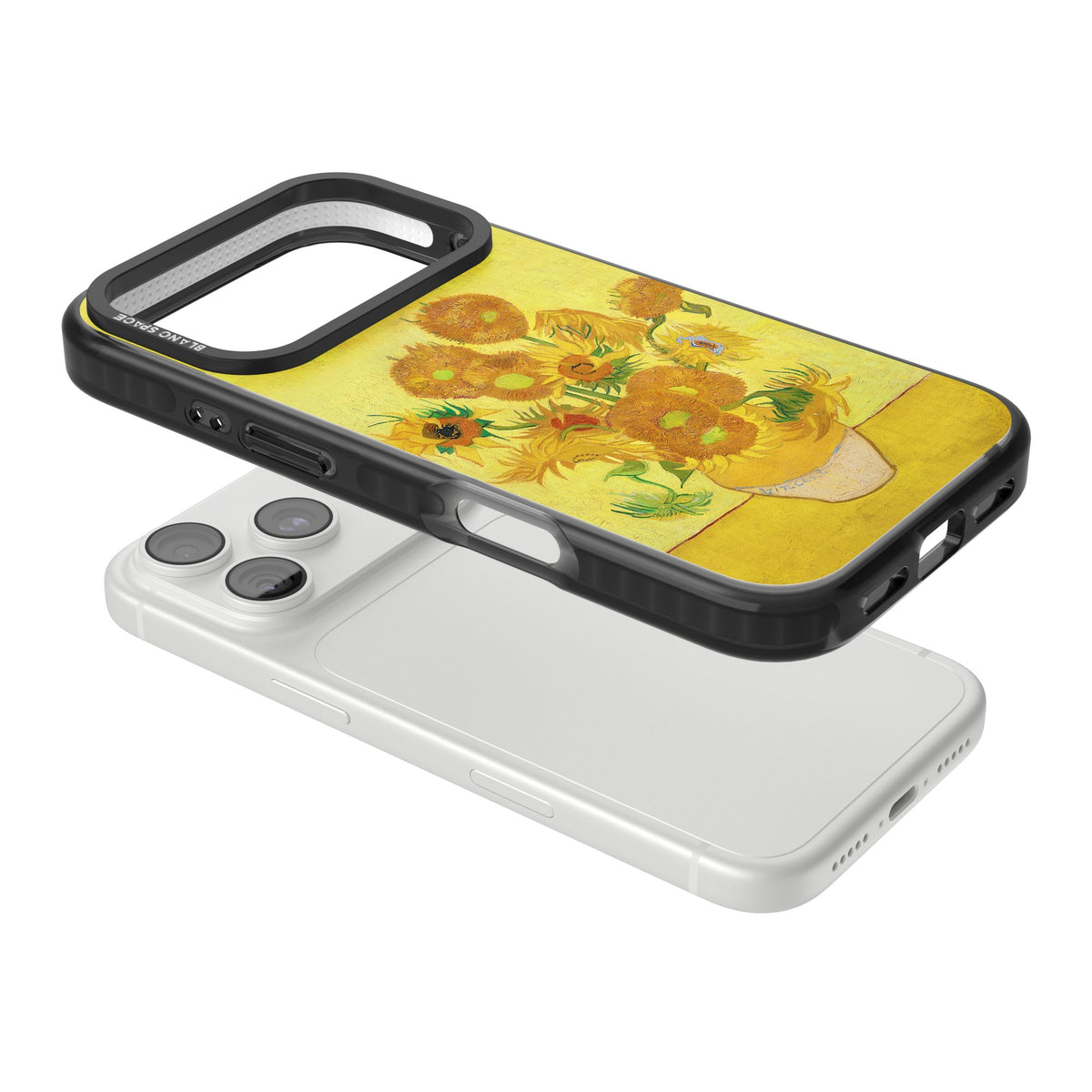 Sunflowers iPhone 18 Pro Impact Black Phone Case angled