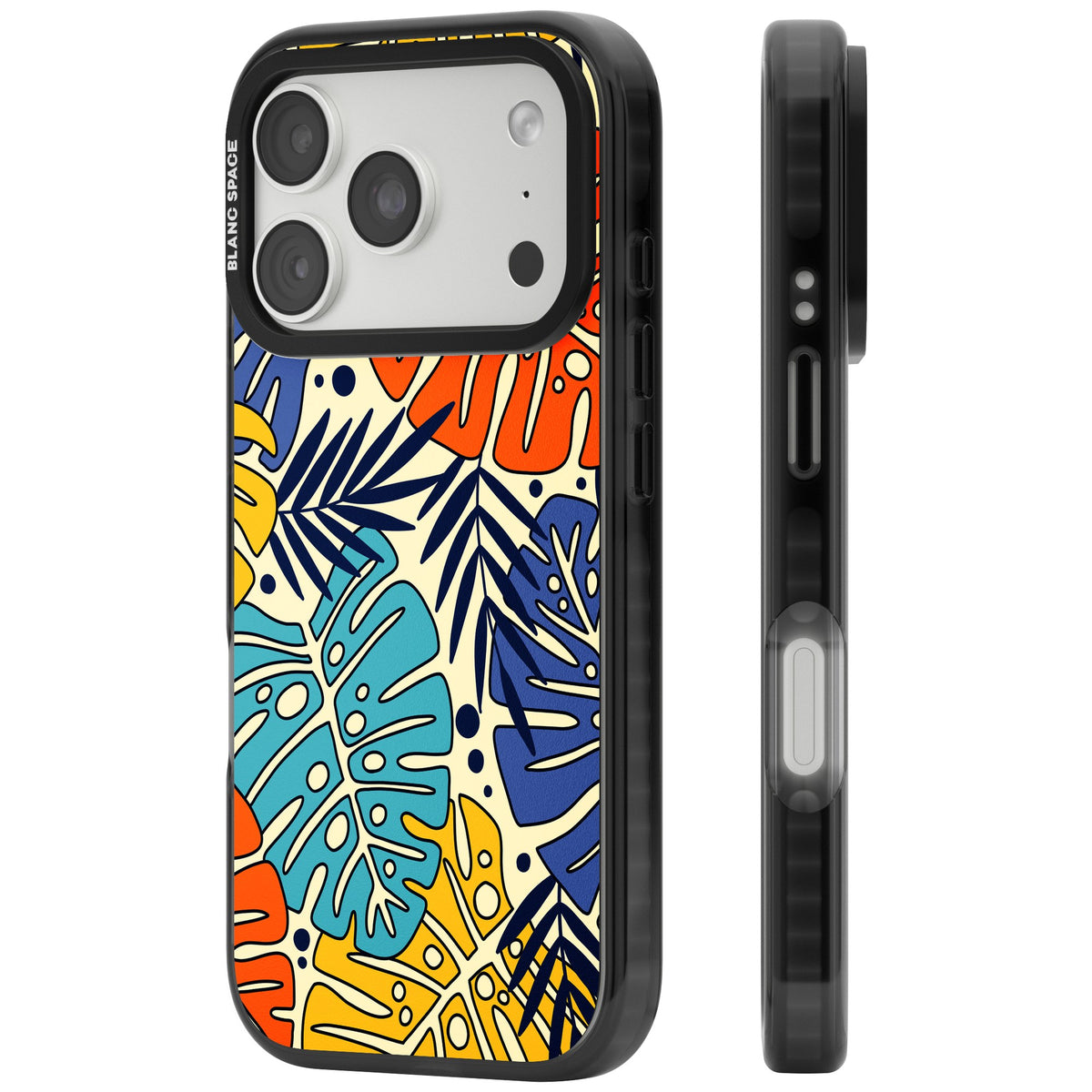 Beach Leaves iPhone 18 Pro Impact Black Phone Case side