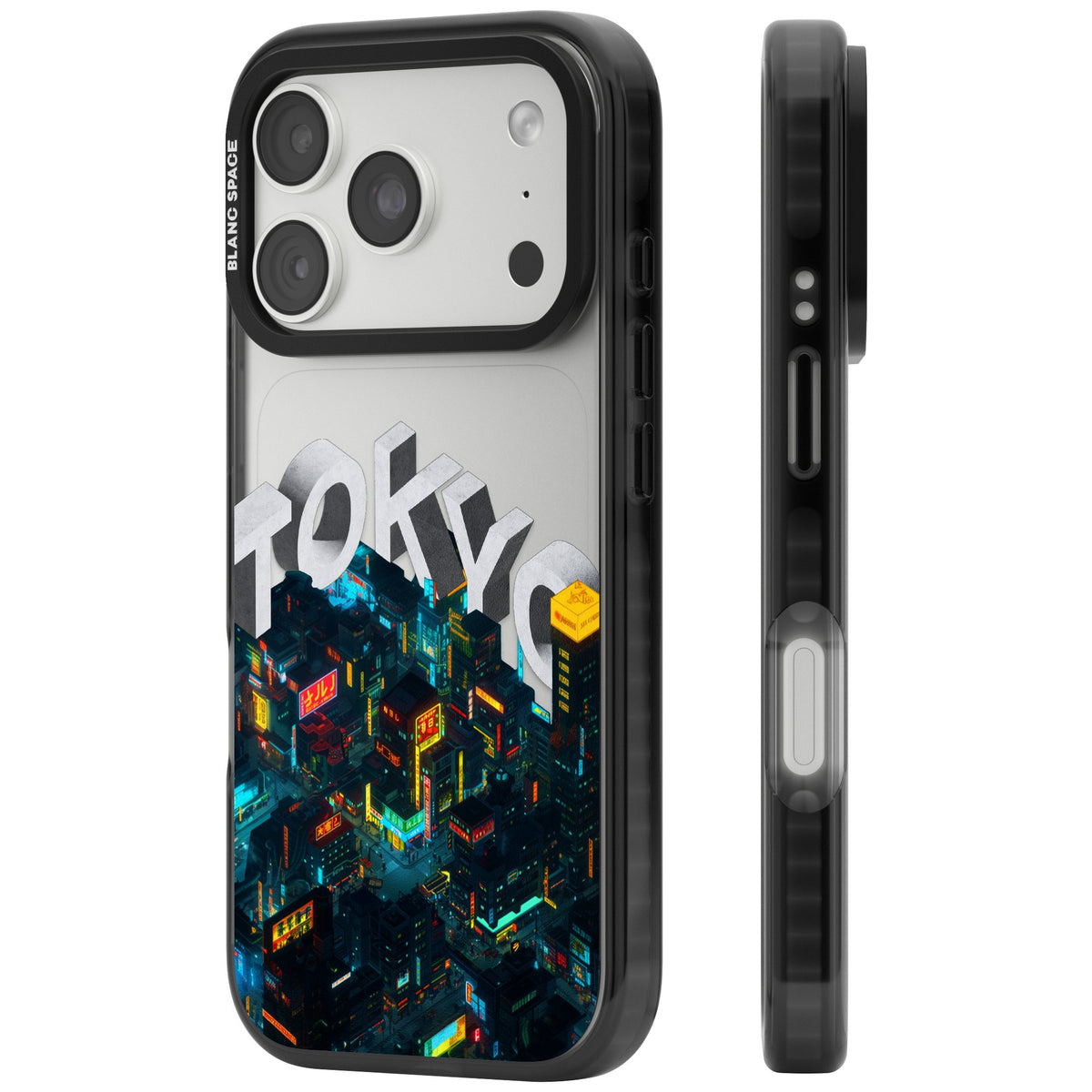Tokyo iPhone 18 Pro Impact Black Phone Case side