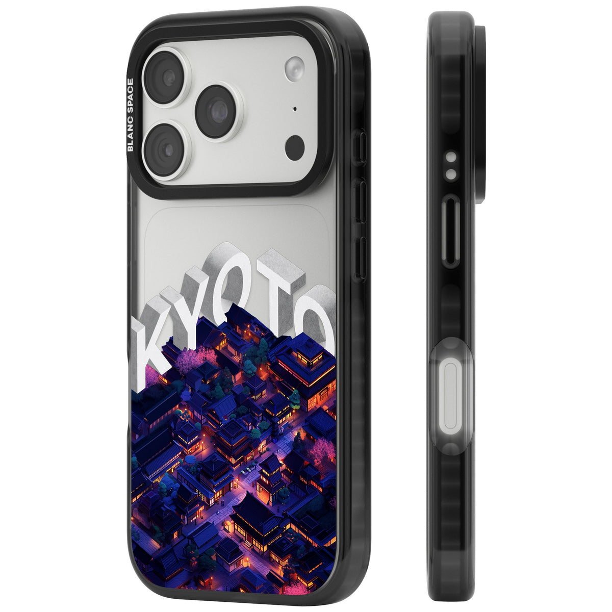 Kyoto iPhone 18 Pro Impact Black Phone Case side
