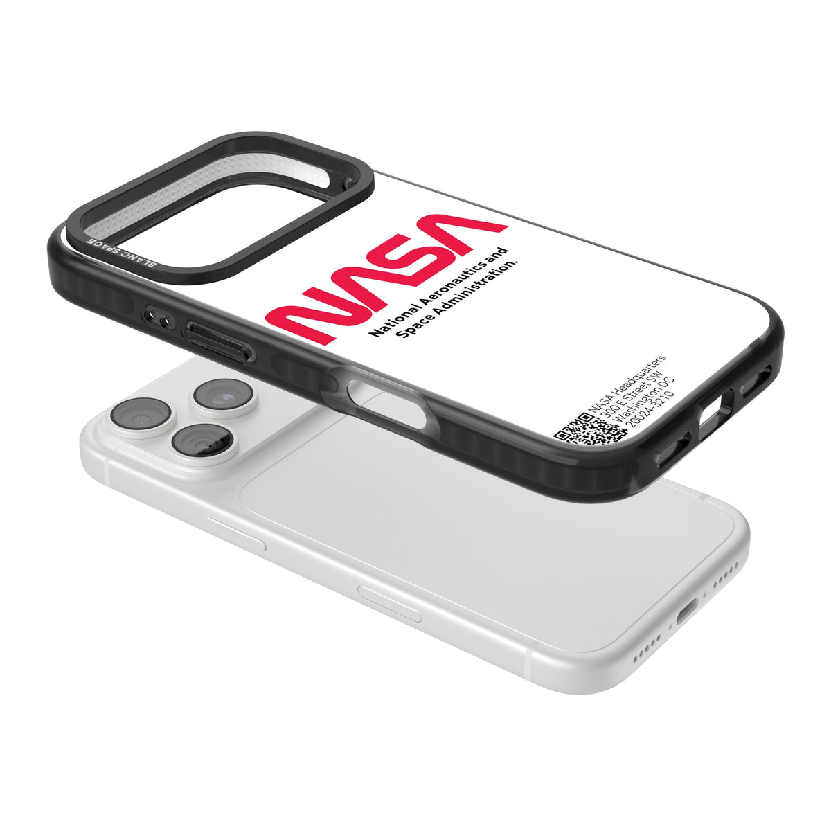 Nasa The Worm iPhone 18 Pro Impact Black Phone Case angled