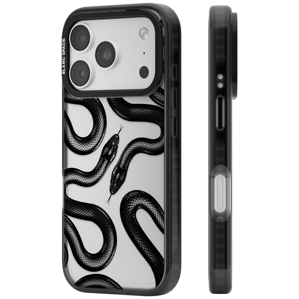 Black Kingsnake iPhone 18 Pro Impact Black Phone Case side