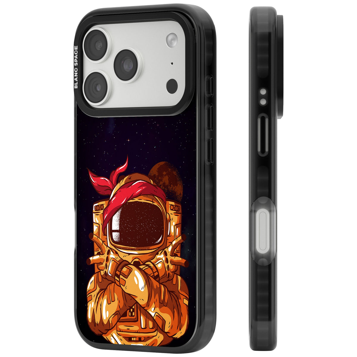 Space Gangster iPhone 18 Pro Impact Black Phone Case side