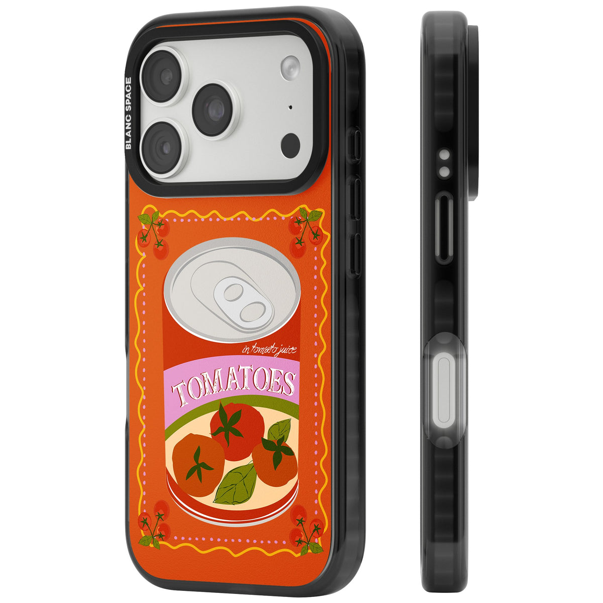 Tomato Soup Can iPhone 18 Pro Impact Black Phone Case side