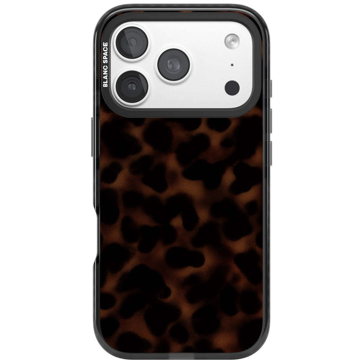 Dark Tortoise Shell old money iPhone case featuring a dark tortoiseshell pattern with amber and black animal print tones iPhone 18 Pro Impact Black Phone Case front