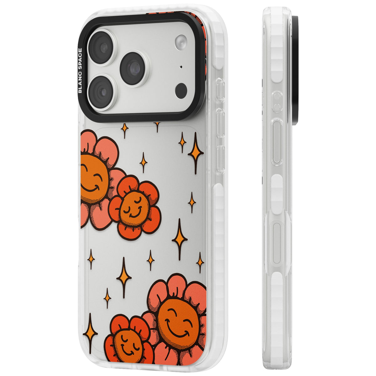 Mellow Flowers iPhone 18 Pro Impact Clear Phone Case side