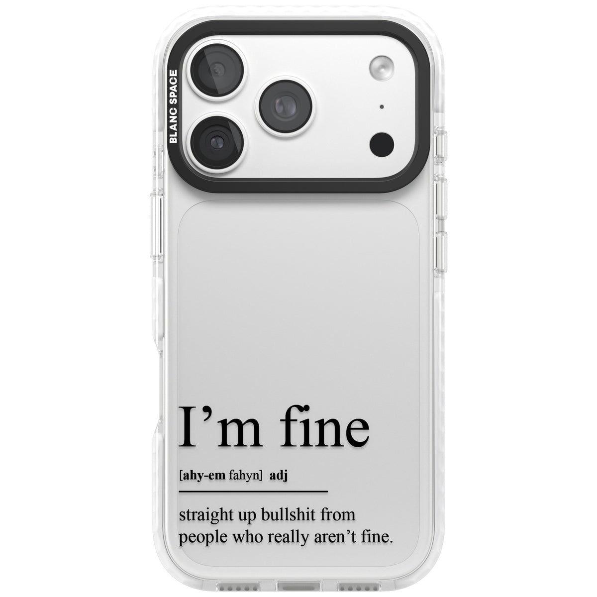 Im Fine iPhone 18 Pro Impact Clear Phone Case front