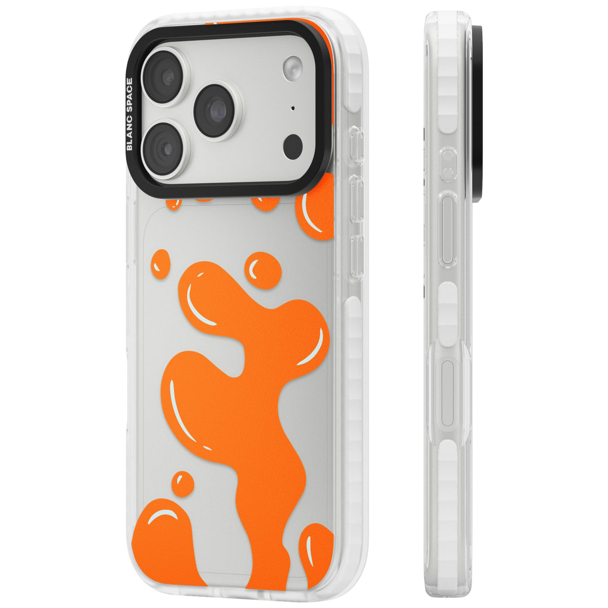 Orange Lava Lamp iPhone 18 Pro Impact Clear Phone Case side