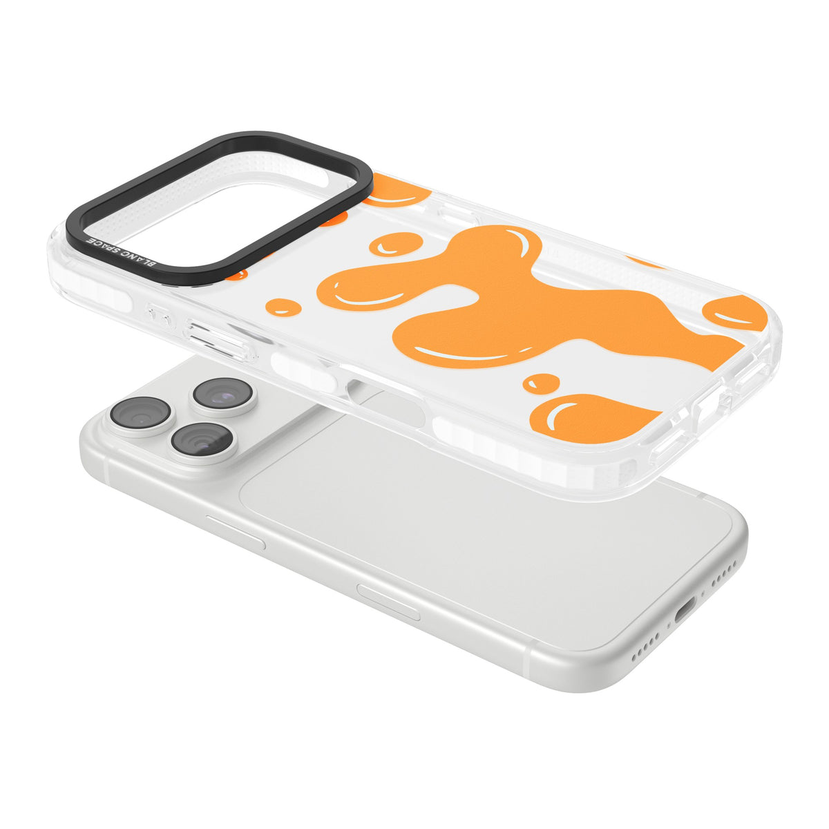 Orange Lava Lamp iPhone 18 Pro Impact Clear Phone Case angled