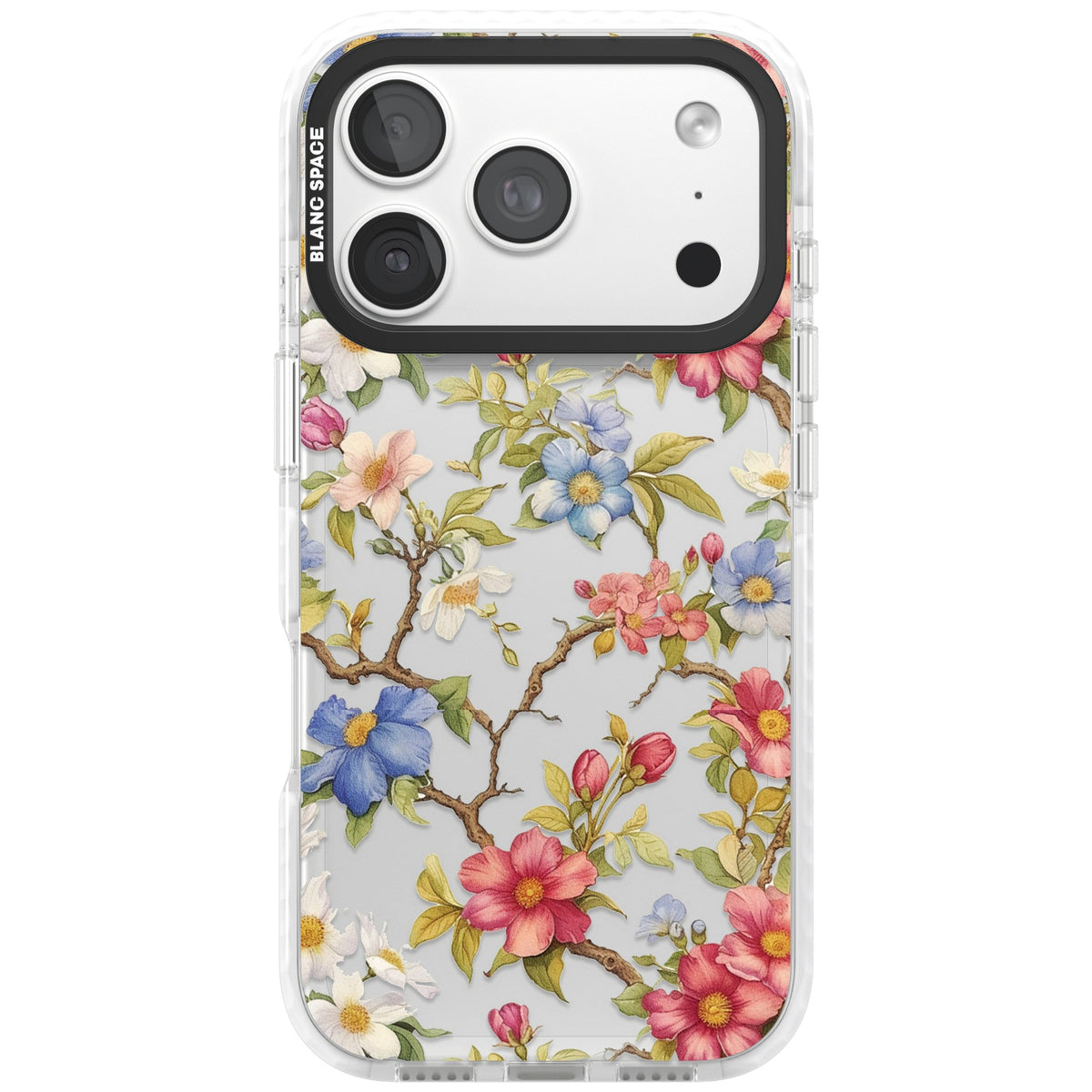 Vintage Vines & Flowers iPhone 18 Pro Impact Clear Phone Case front