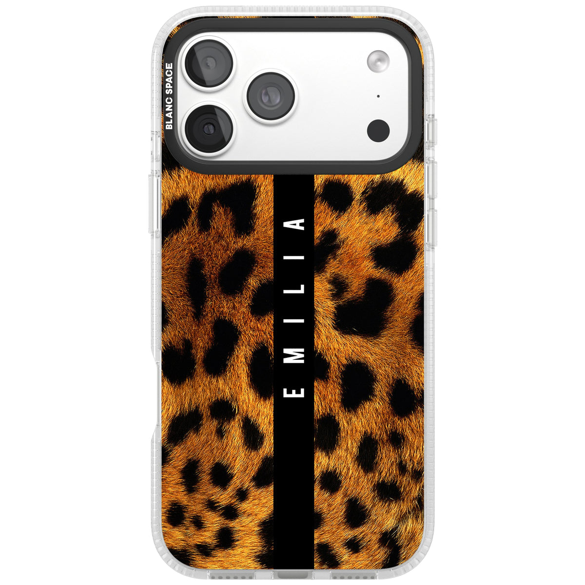 Leopard Print iPhone 18 Pro Max Impact Air Clear Phone Case front