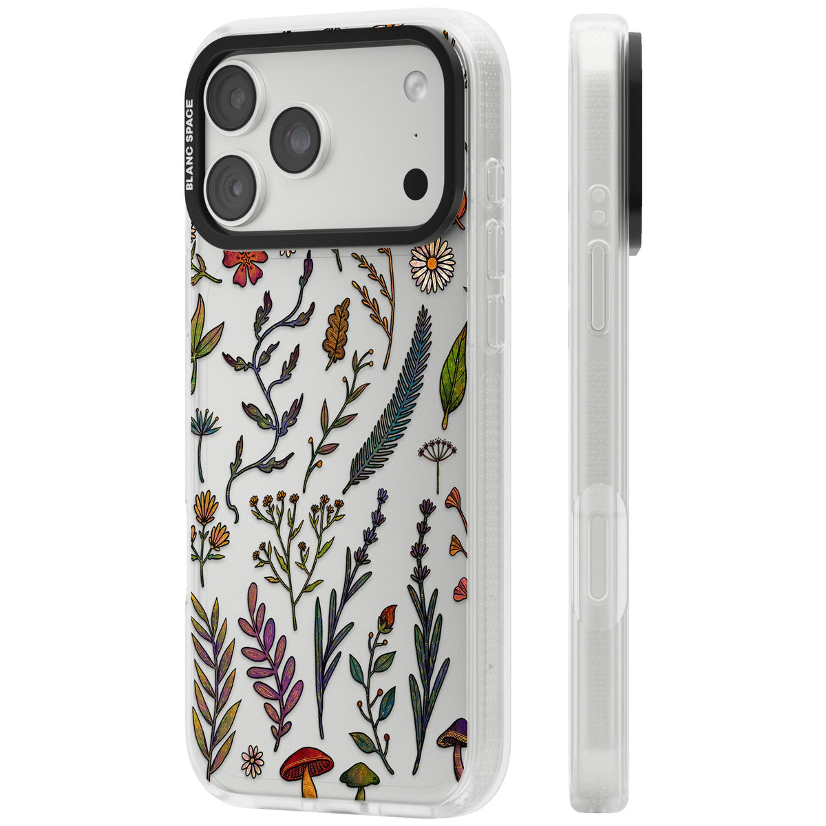 Autumn Wildflowers iPhone 18 Pro Max Impact Air Clear Phone Case side