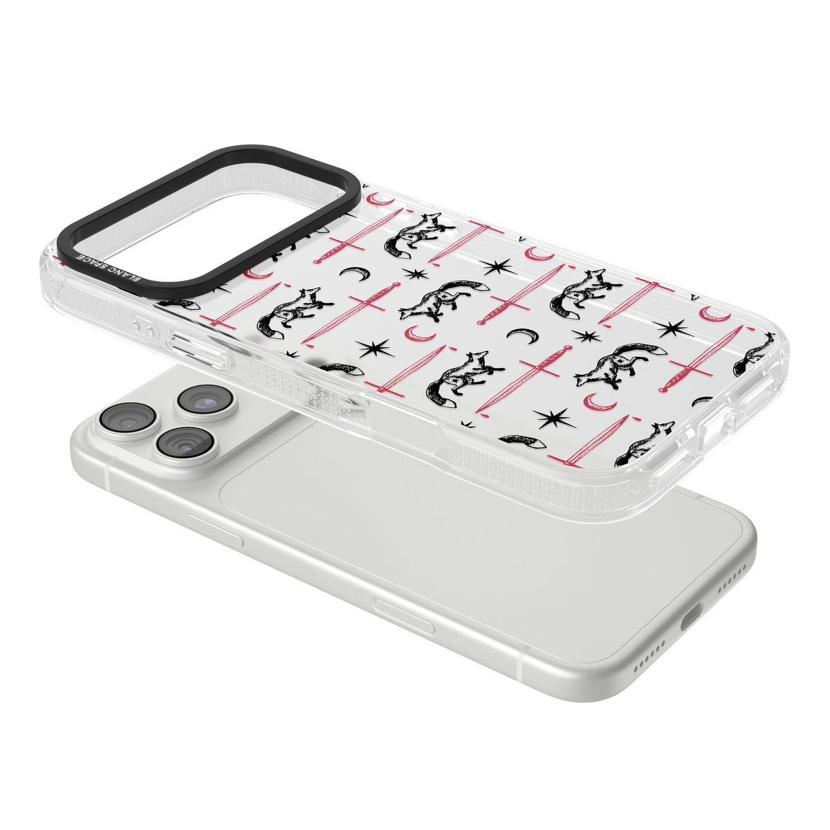Blade & Crescent iPhone 18 Pro Max Impact Air Clear Phone Case angled