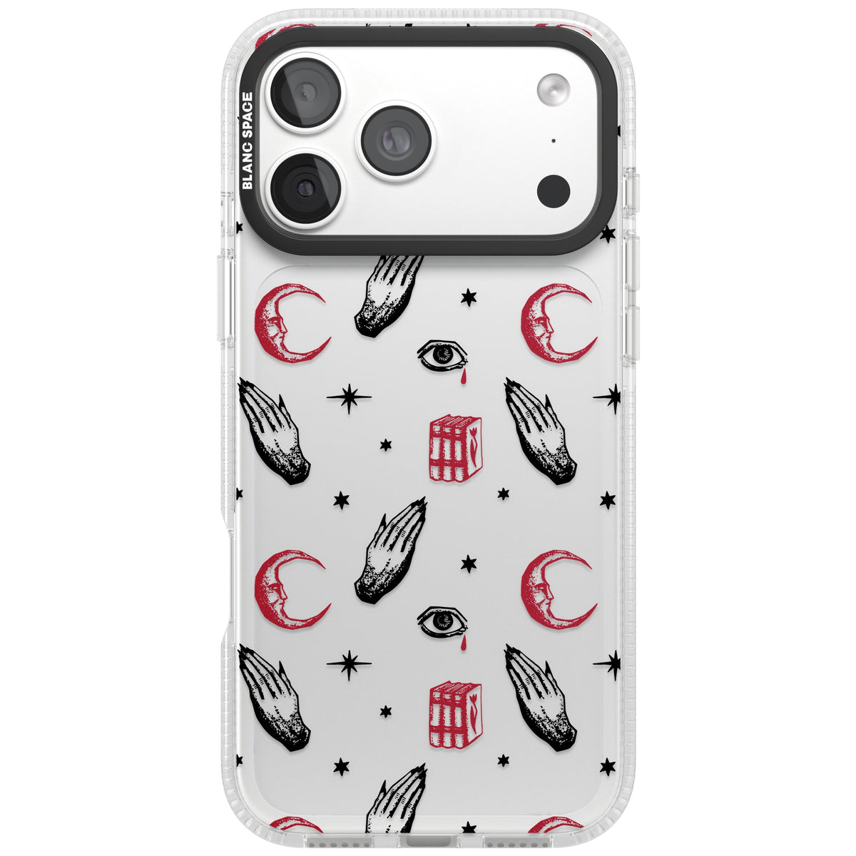 Mystic Hand & Eye Pattern iPhone 18 Pro Max Impact Air Clear Phone Case front