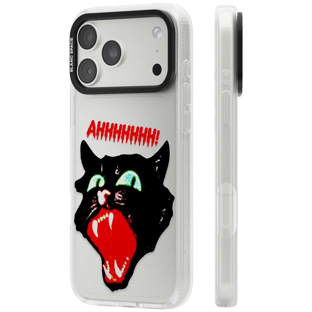 AHH! Cat iPhone 18 Pro Max Impact Air Clear Phone Case side