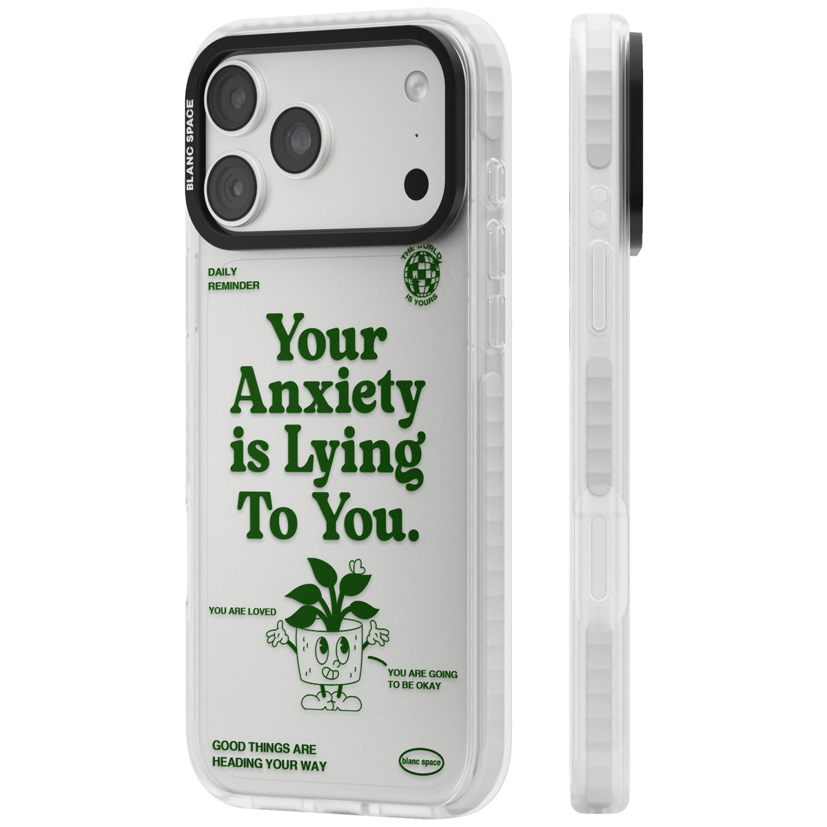 Your Anxiety Is Lying To You iPhone 18 Pro Max Impact Clear Phone Case side