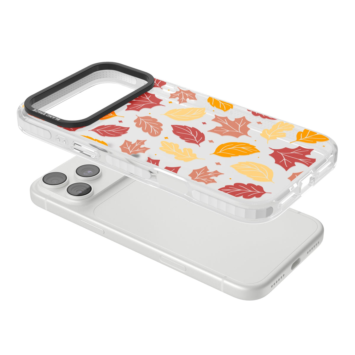 Autumn Leaves iPhone 18 Pro Max Impact Clear Phone Case angled