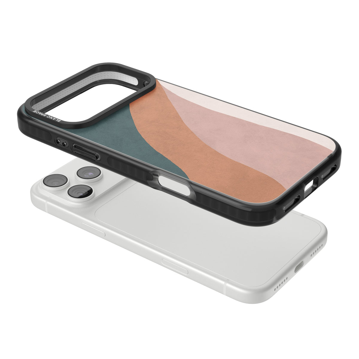 Earthwave Abstract iPhone 18 Pro Max Impact Black Phone Case angled