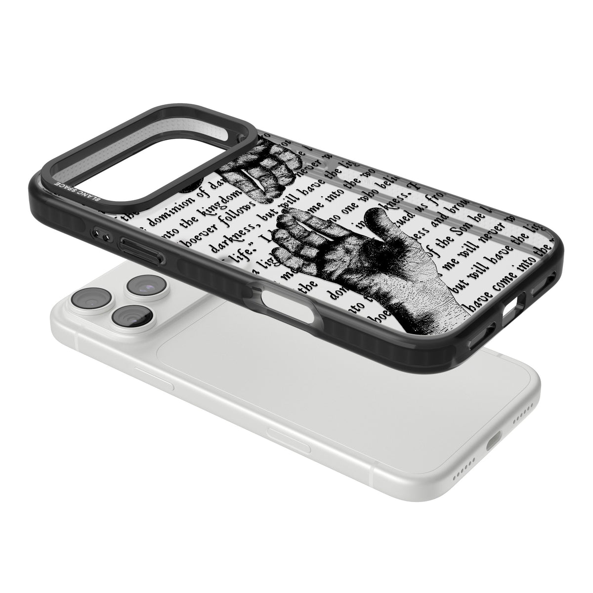In Touch iPhone 18 Pro Max Impact Black Phone Case angled