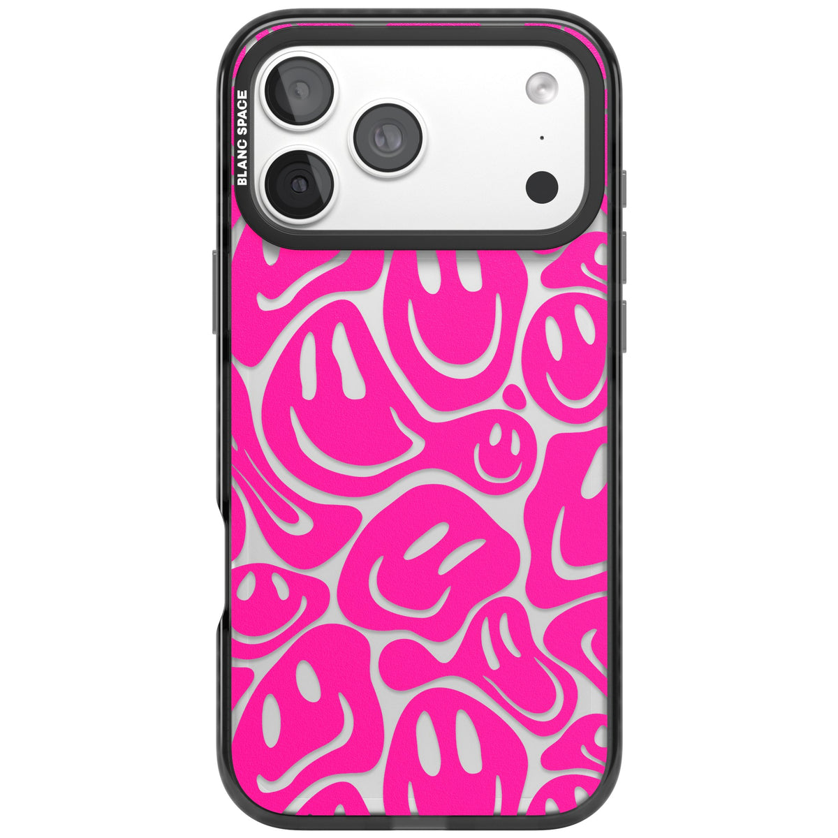 Pink Acid Faces iPhone 18 Pro Max Impact Black Phone Case front