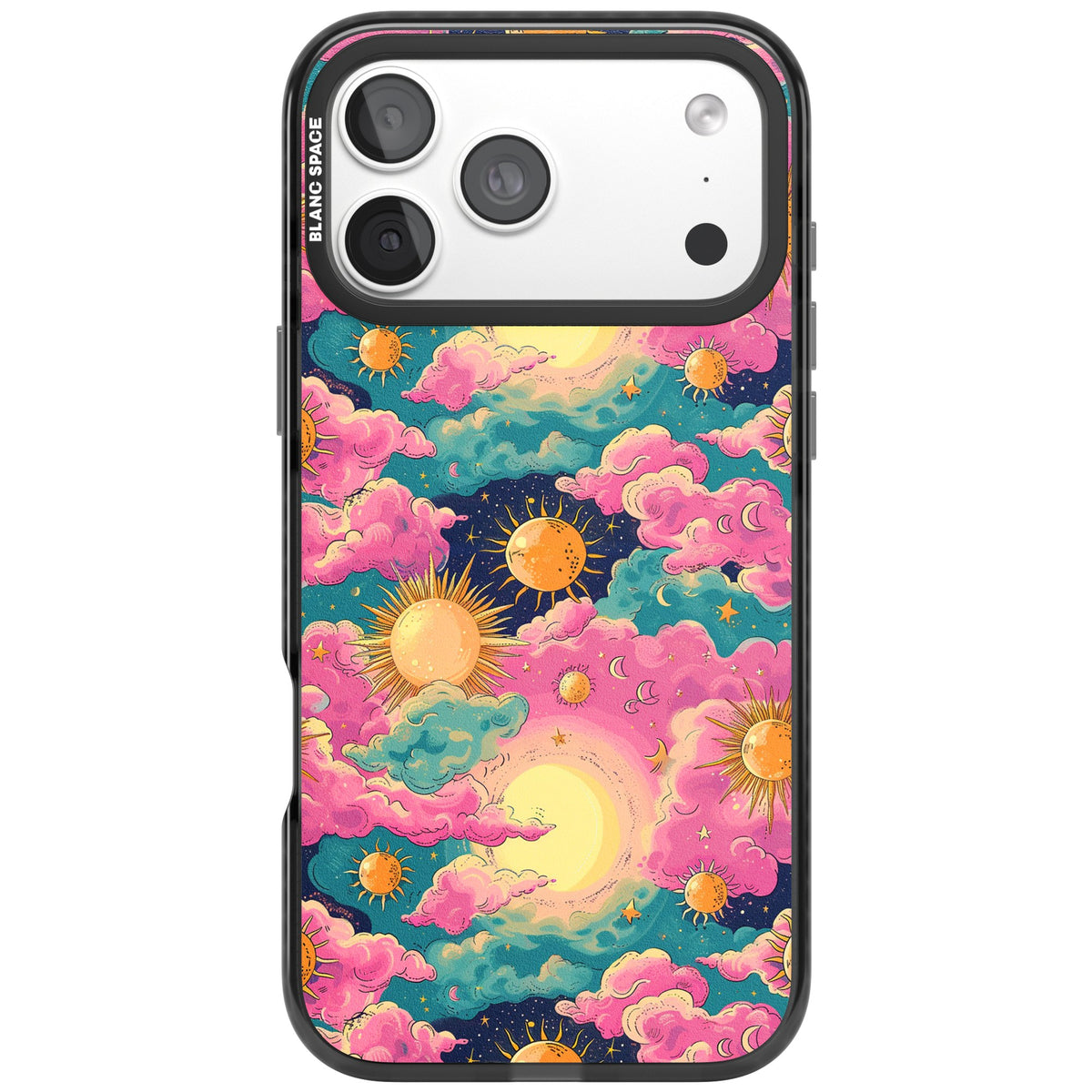 Starlight Clouds iPhone 18 Pro Max Impact Black Phone Case front