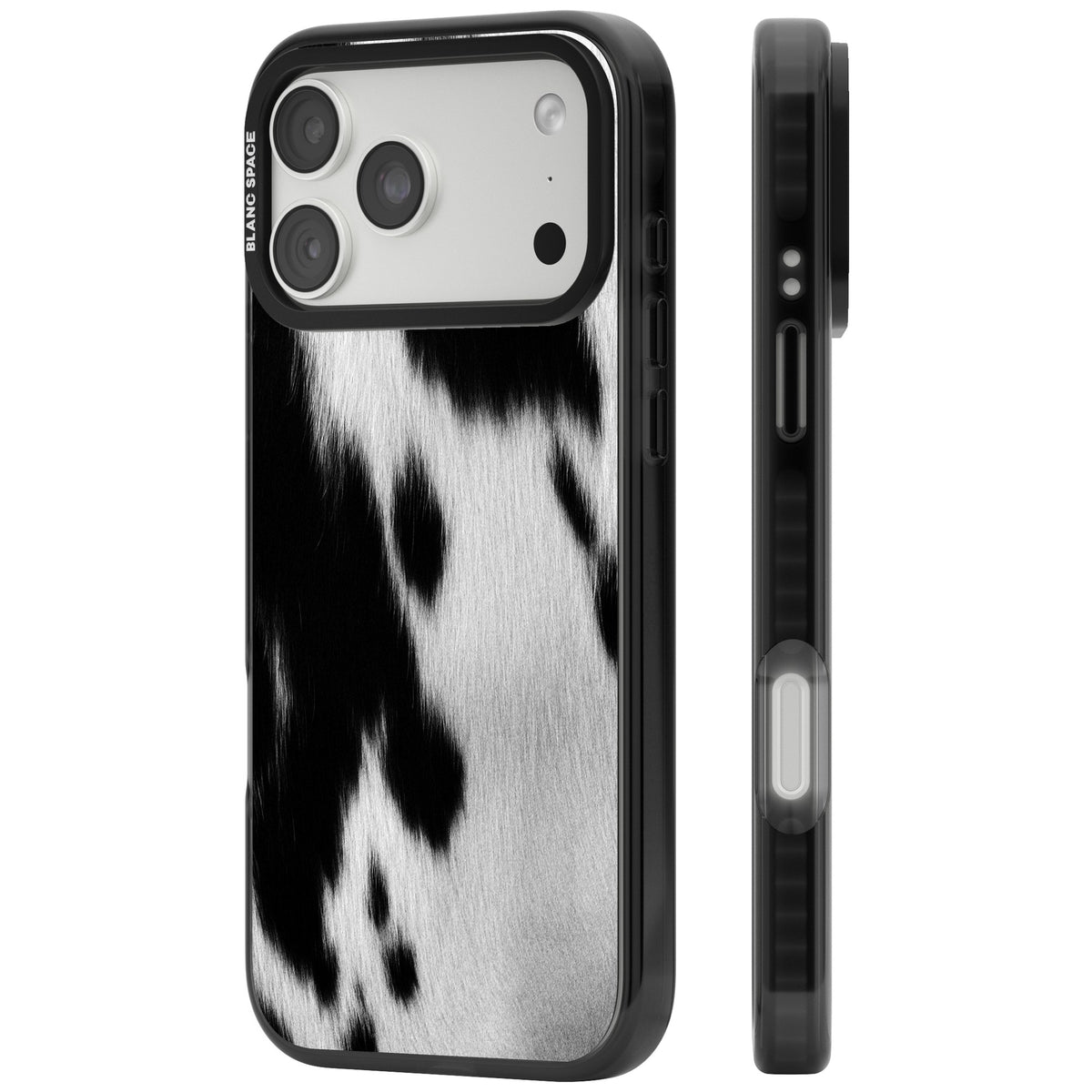 Cowhide iPhone 18 Pro Max Impact Black Phone Case side