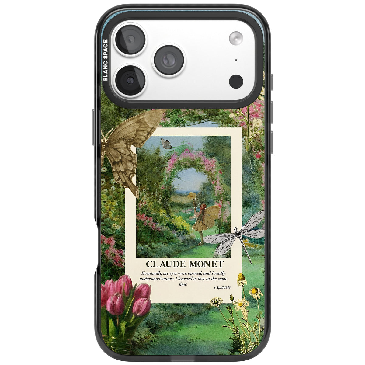 Monet Fairy Garden iPhone 18 Pro Max Impact Black Phone Case front
