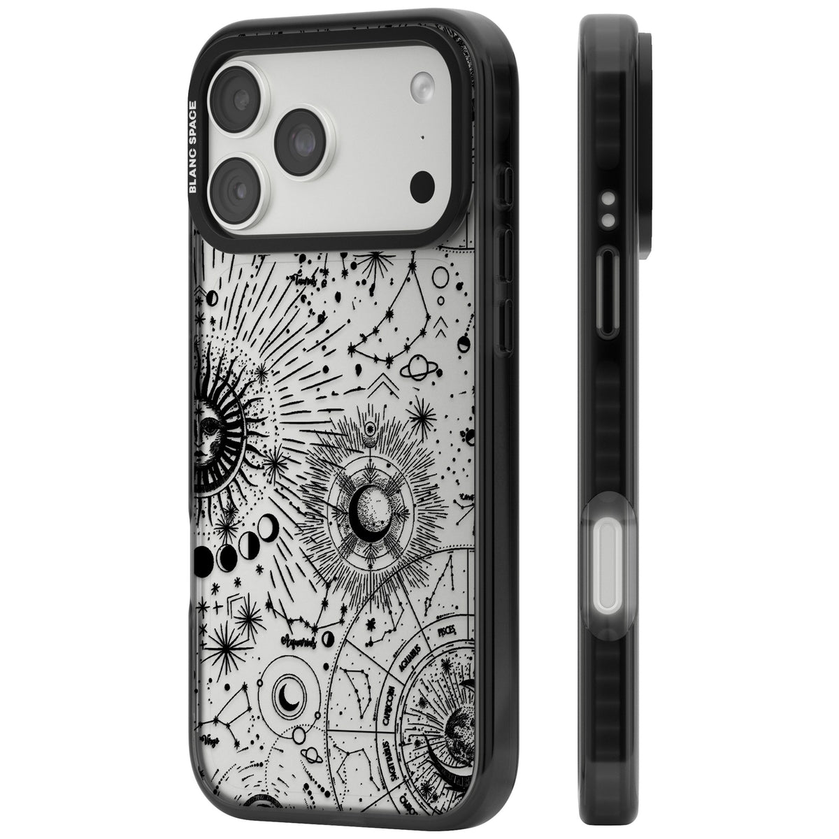 Celestial Chart iPhone 18 Pro Max Impact Black Phone Case side