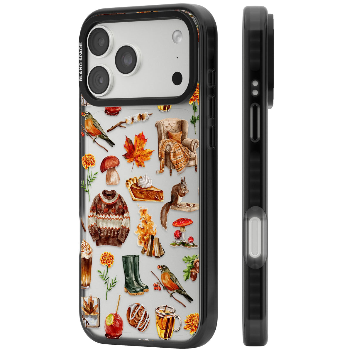 Autumn Anthology iPhone 18 Pro Max Impact Black Phone Case side