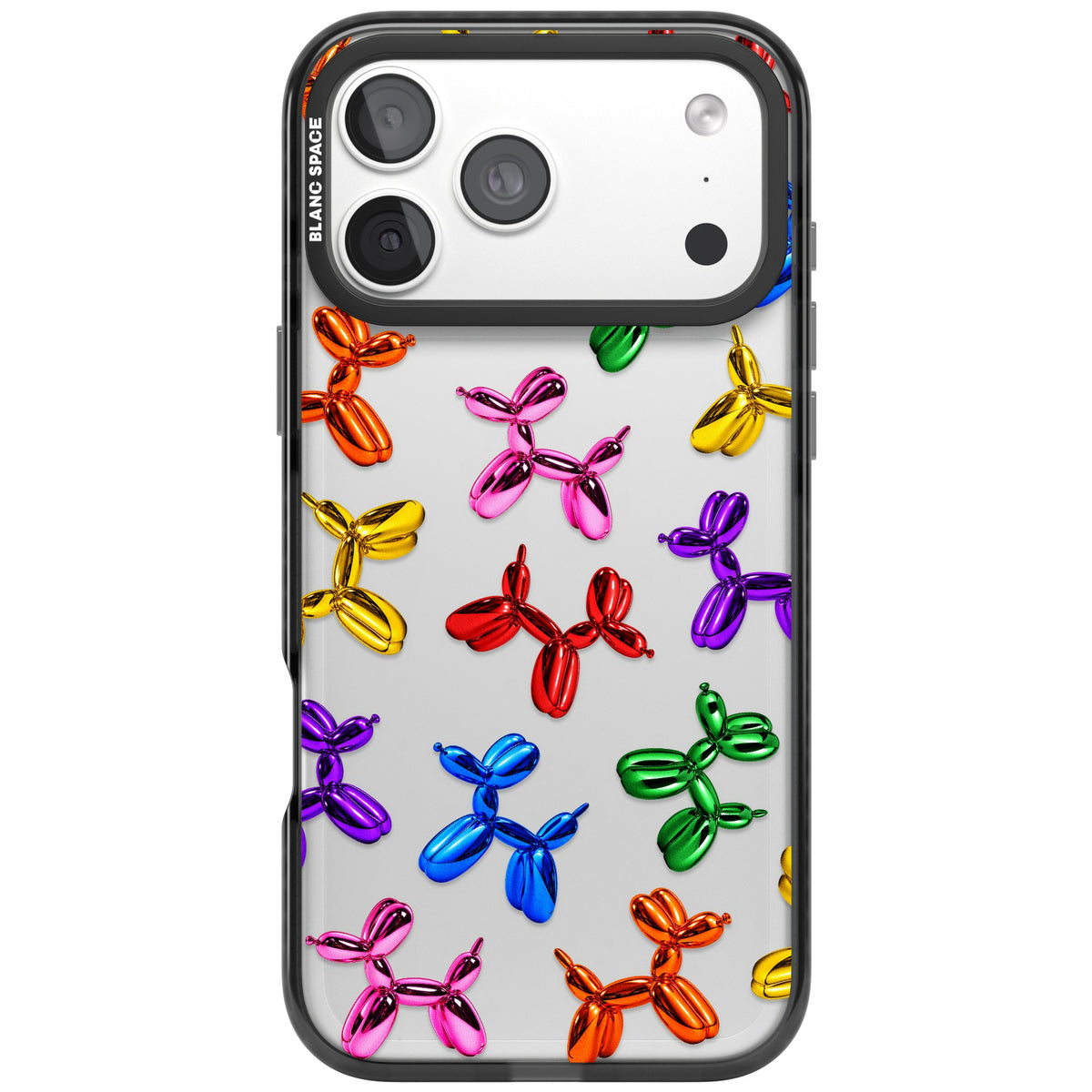 Balloon Dogs iPhone 18 Pro Max Impact Black Phone Case front