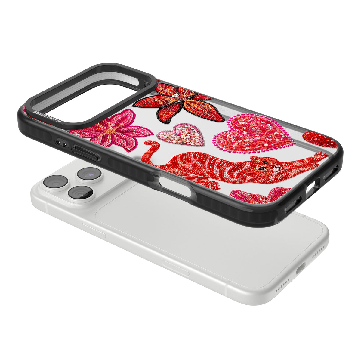 Beaded Boho iPhone 18 Pro Max Impact Black Phone Case angled