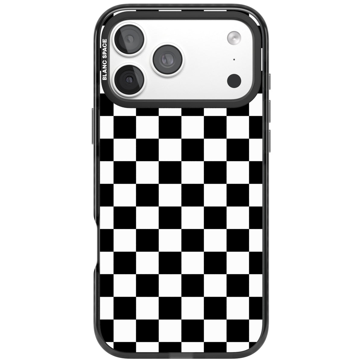 Checkerboard iPhone 18 Pro Max Impact Black Phone Case front