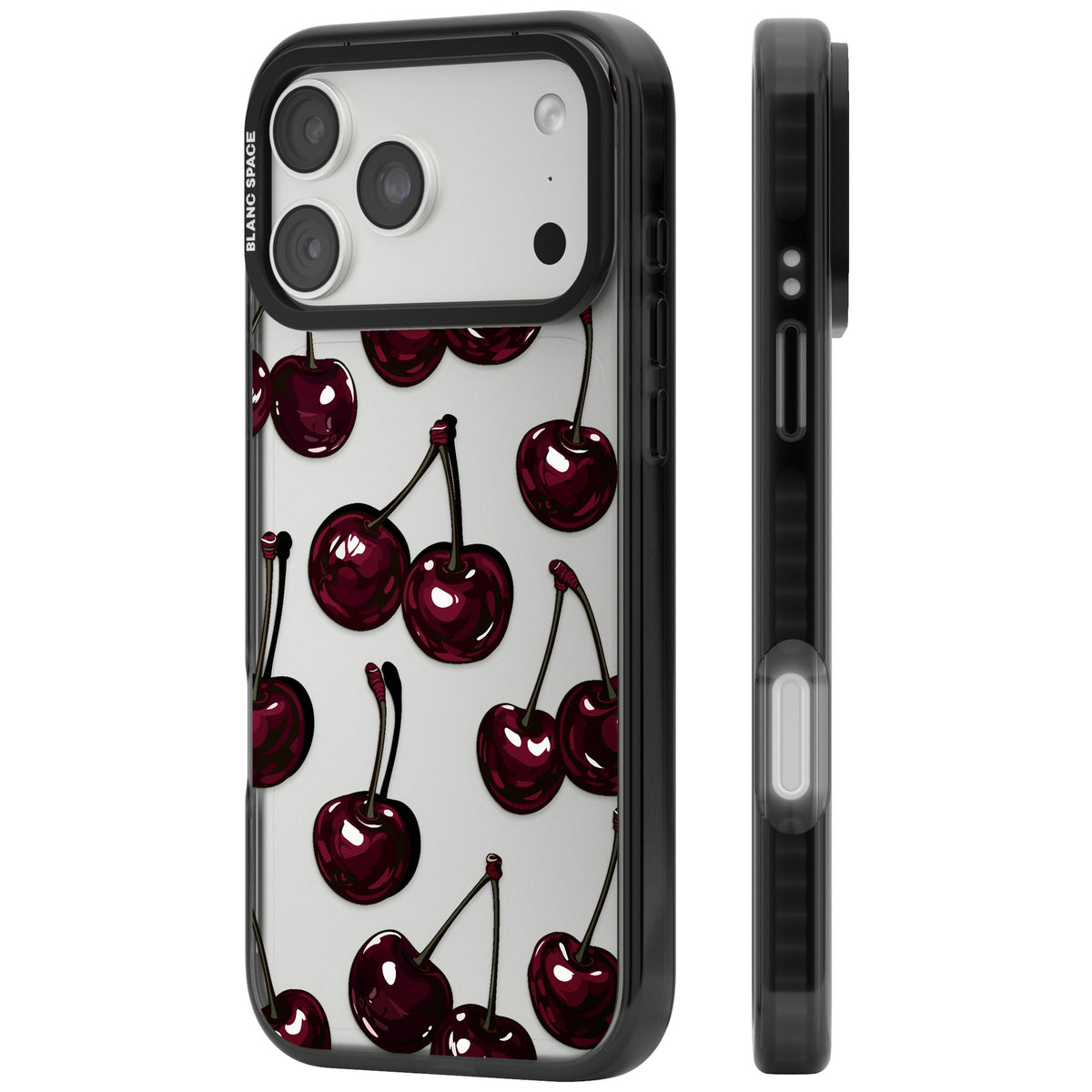 Cherry Wine iPhone 18 Pro Max Impact Black Phone Case side