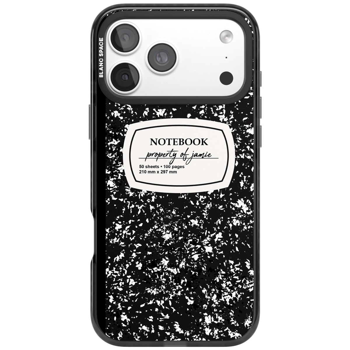 Personalised Classic Composition iPhone 18 Pro Max Impact Black Phone Case front