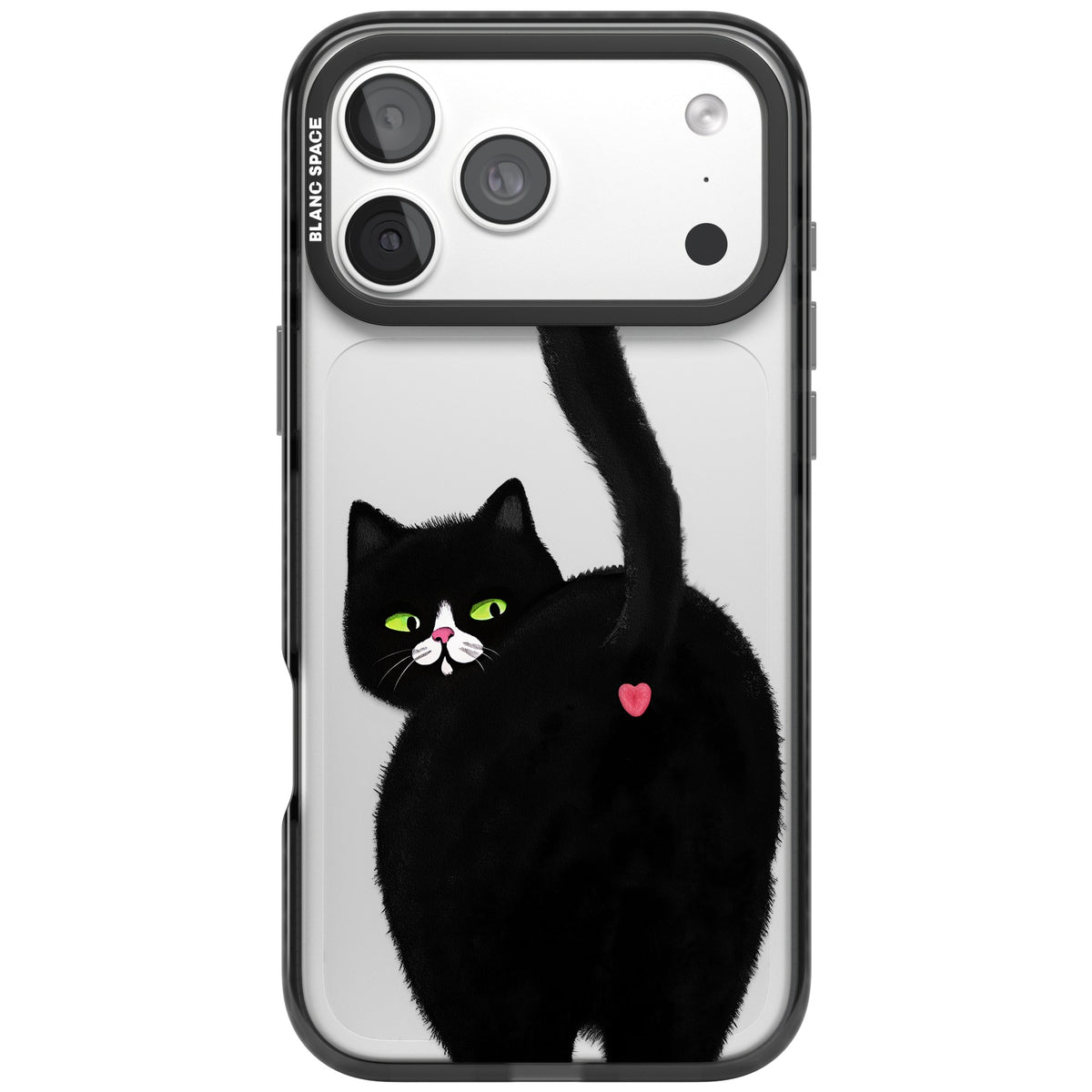 The Cat's Kiss iPhone 18 Pro Max Impact Black Phone Case front