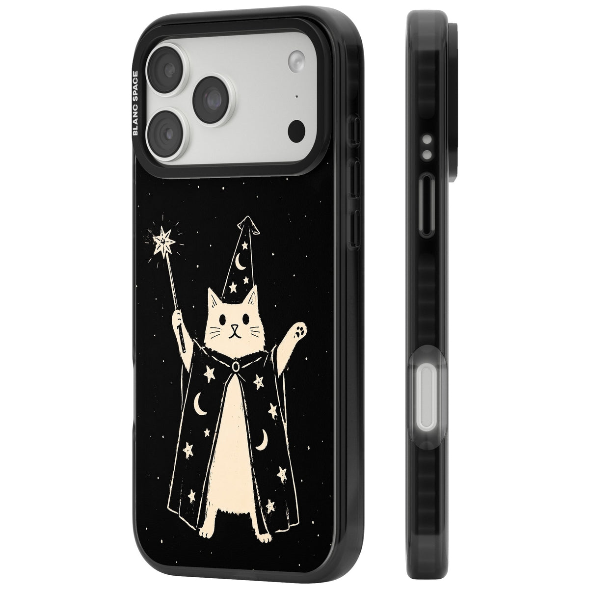 Whisker Wizard iPhone 18 Pro Max Impact Black Phone Case side