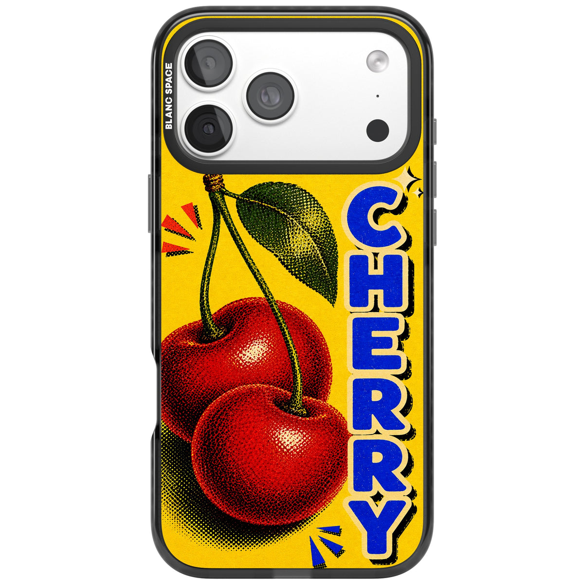 Cherry Yellow iPhone 18 Pro Max Impact Black Phone Case front