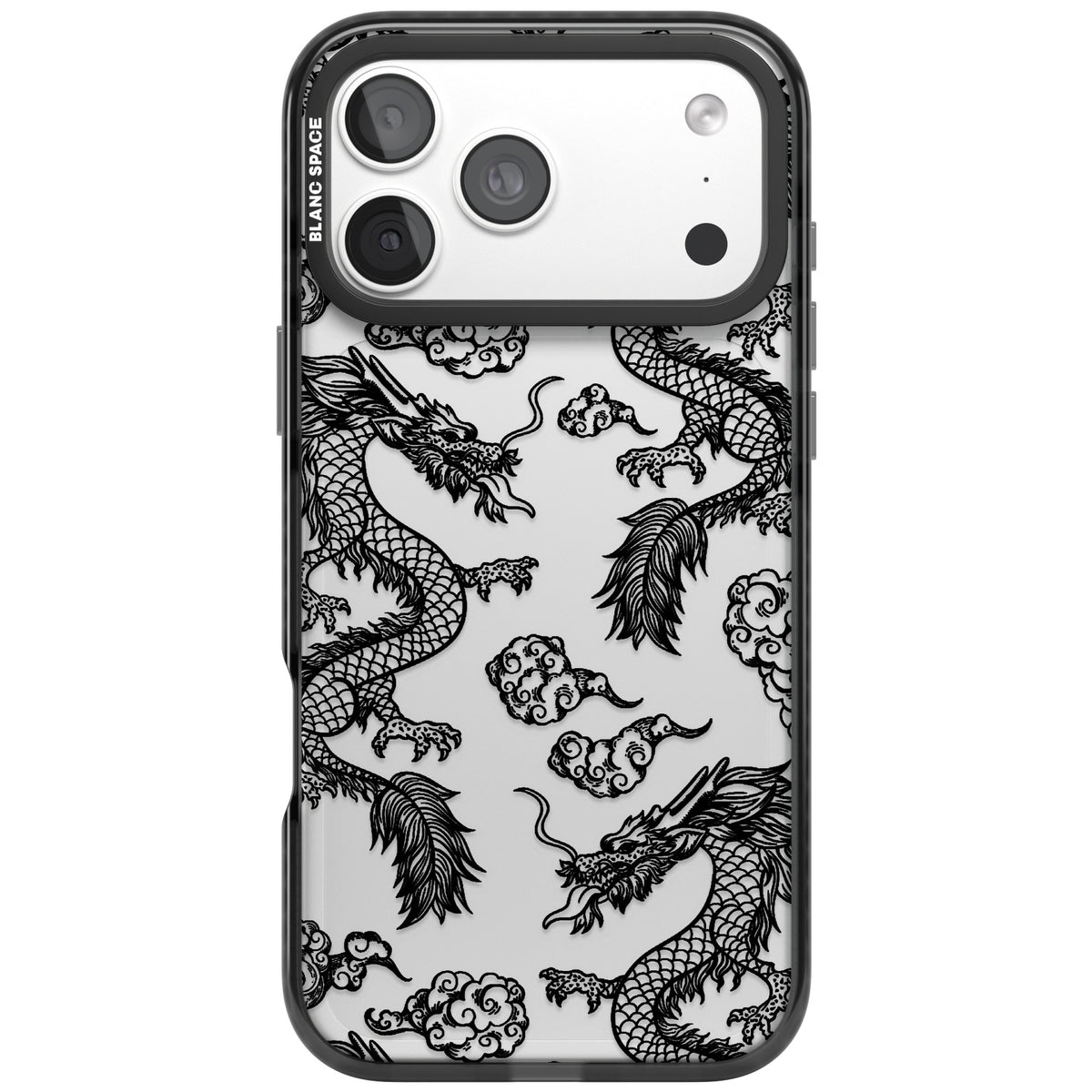 Black Dragons iPhone 18 Pro Max Impact Black Phone Case front