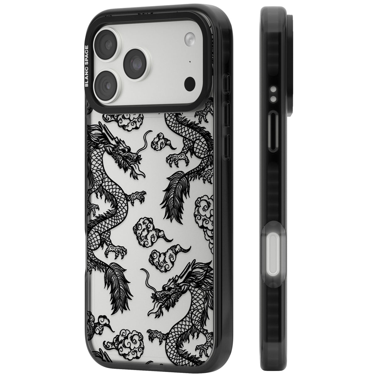 Black Dragons iPhone 18 Pro Max Impact Black Phone Case side