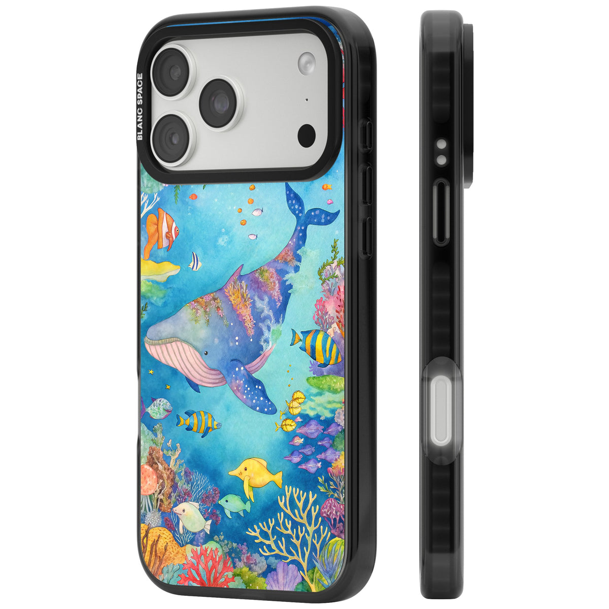 Coral Lagoon iPhone 18 Pro Max Impact Black Phone Case side