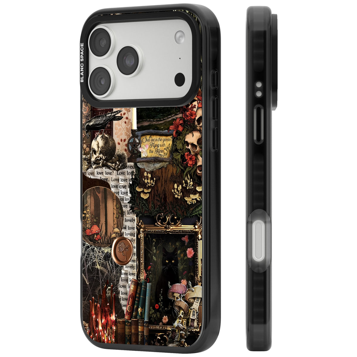 Academia Collage iPhone 18 Pro Max Impact Black Phone Case side