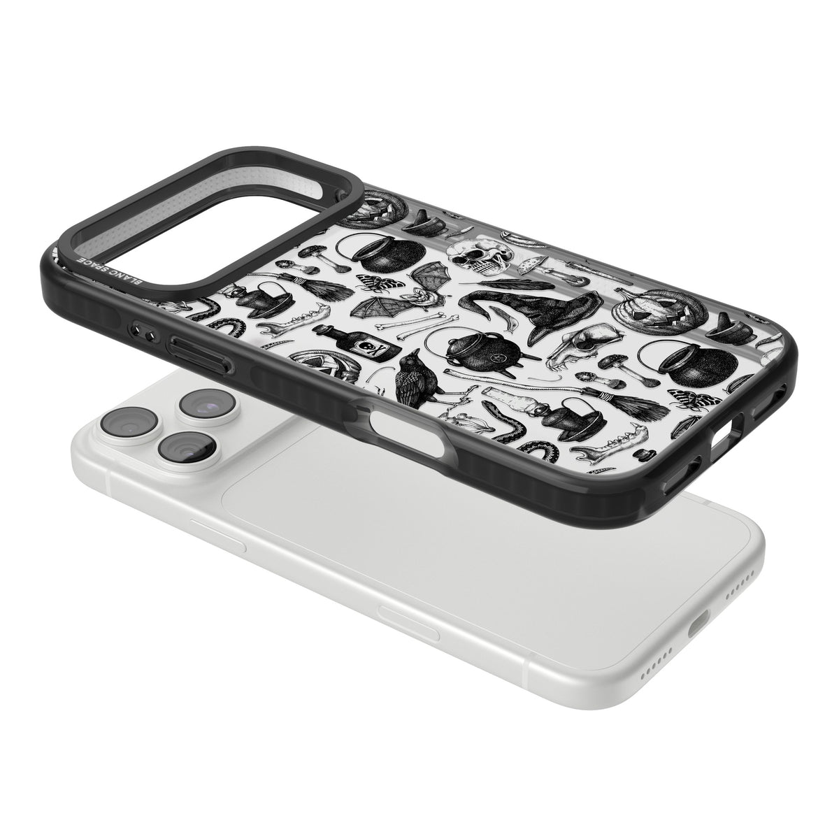 Dark Witchy iPhone 18 Pro Max Impact Black Phone Case angled