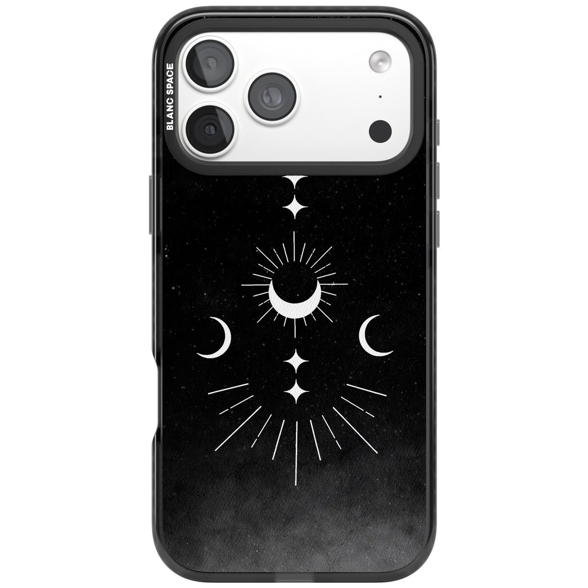 Lunar Mandala iPhone 18 Pro Max Impact Black Phone Case front
